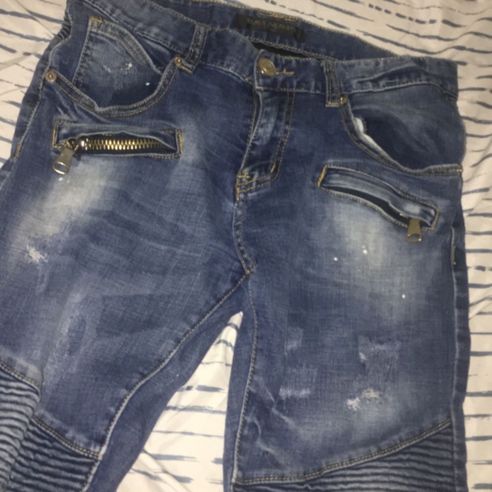 Balmain Denim Biker Jeans